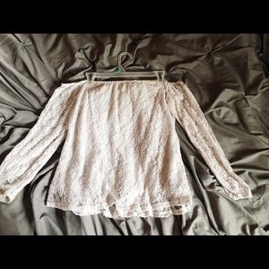 Boutique White lace off the shoulder top